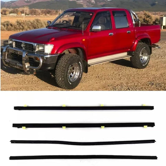 4Pcs Car Window Weatherstrip Black For Toyota hilux 1995 Car Weatherstrip Window Moulding Trim weatherstrip