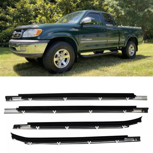 4Pcs Car Window Weatherstrip Black For Toyota 2000-2006 Toyota Tundra Car Weatherstrip Window Moulding Trim weatherstrip