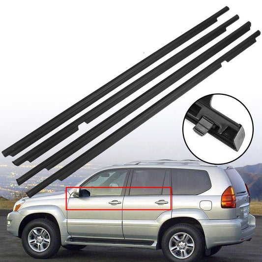 4Pcs Car Window Weatherstrip Chrome For Toyota Lexus GX470  Land Cruiser Prado 120 2003-2009 Car Weatherstrip Window Moulding Trim EGRKIT Shop