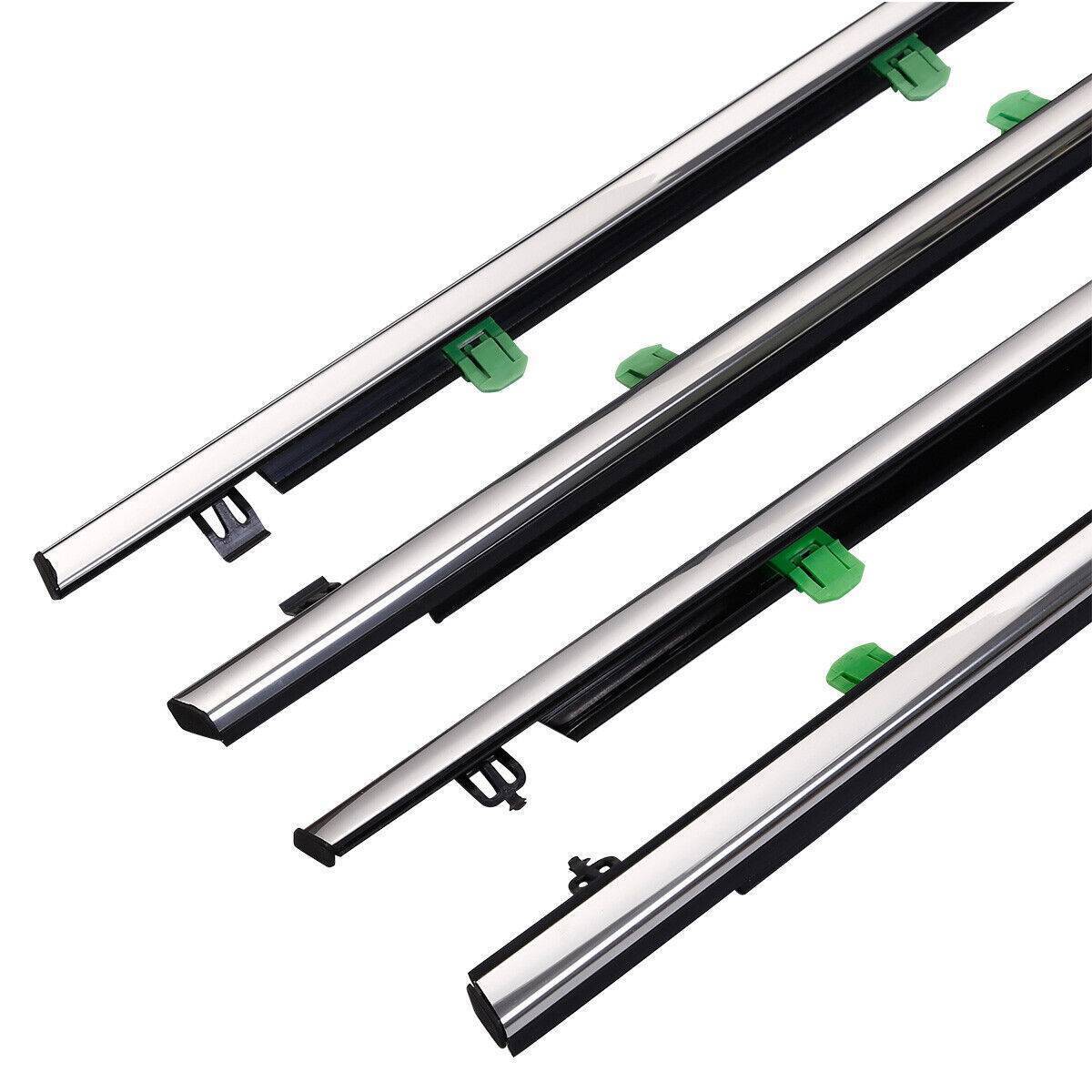 4Pcs Car Window Weatherstrip Black For Honda CRV 2007-2011 Car Weatherstrip Window Moulding Trim 72450-SWA-A01 72410-SWA-A01 72950-SWA-A01 72910-SWA-A01 weatherstrip