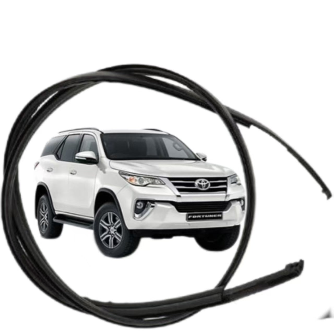 2PCS Car Roof Trim Molding Seal Strip Rubber For Toyota Fortuner 2016-2023 Car Roof Trim Molding weatherstrip