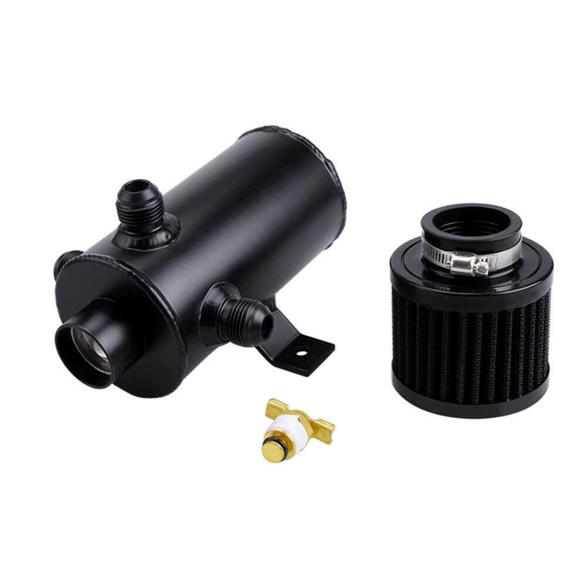 Universal Oil Catch Tank Can Aluminum AN10 3 Port Baffled Breather Filter 750ml Reservoir oil catch can