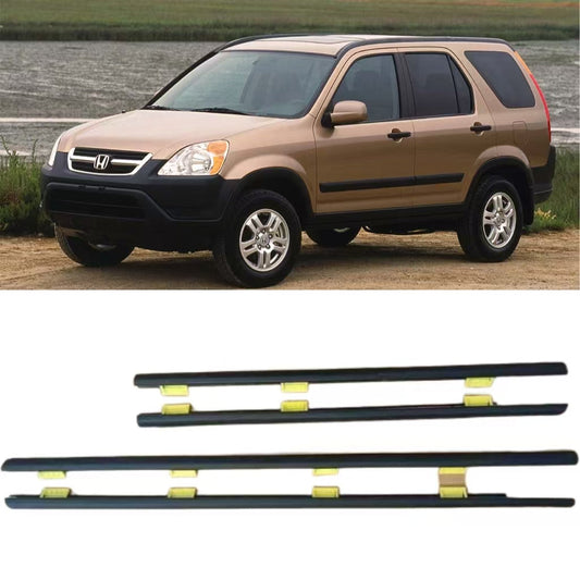 4Pcs Car Window Weatherstrip Black For Honda CRV 2002-2006 Car Weatherstrip Window Moulding Trim weatherstrip