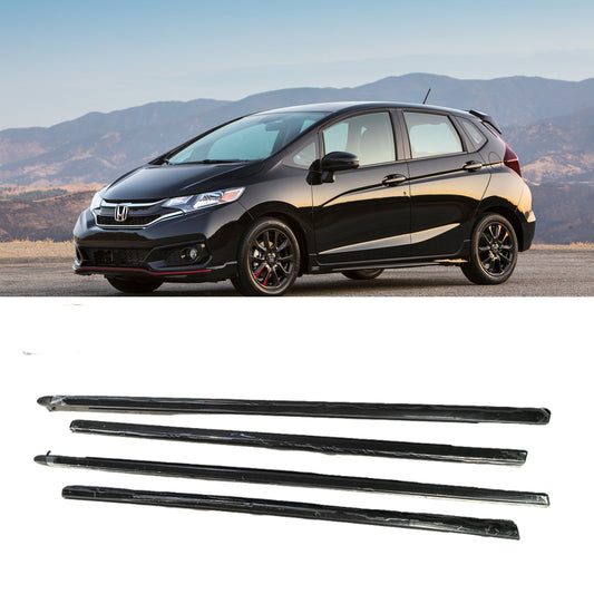 4Pcs Car Window Weatherstrip Black For Honda Fit 2015-2018 Car Weatherstrip Window Moulding Trim weatherstrip