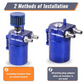 Universal Car Oil Catch Can Kit Reservoir Tank 300ml With Breather 3/8" BLUE Aluminum oil catch can