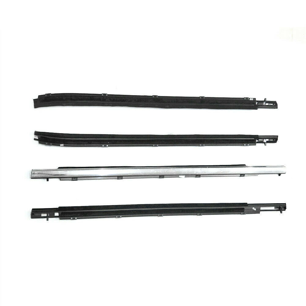 4Pcs Car Window Weatherstrip For Toyota Highlander 2014-2019 Car Weatherstrip Window Moulding Trim 75720-0E070 75710-0E070 75740-0E070 75730-0E070 weatherstrip