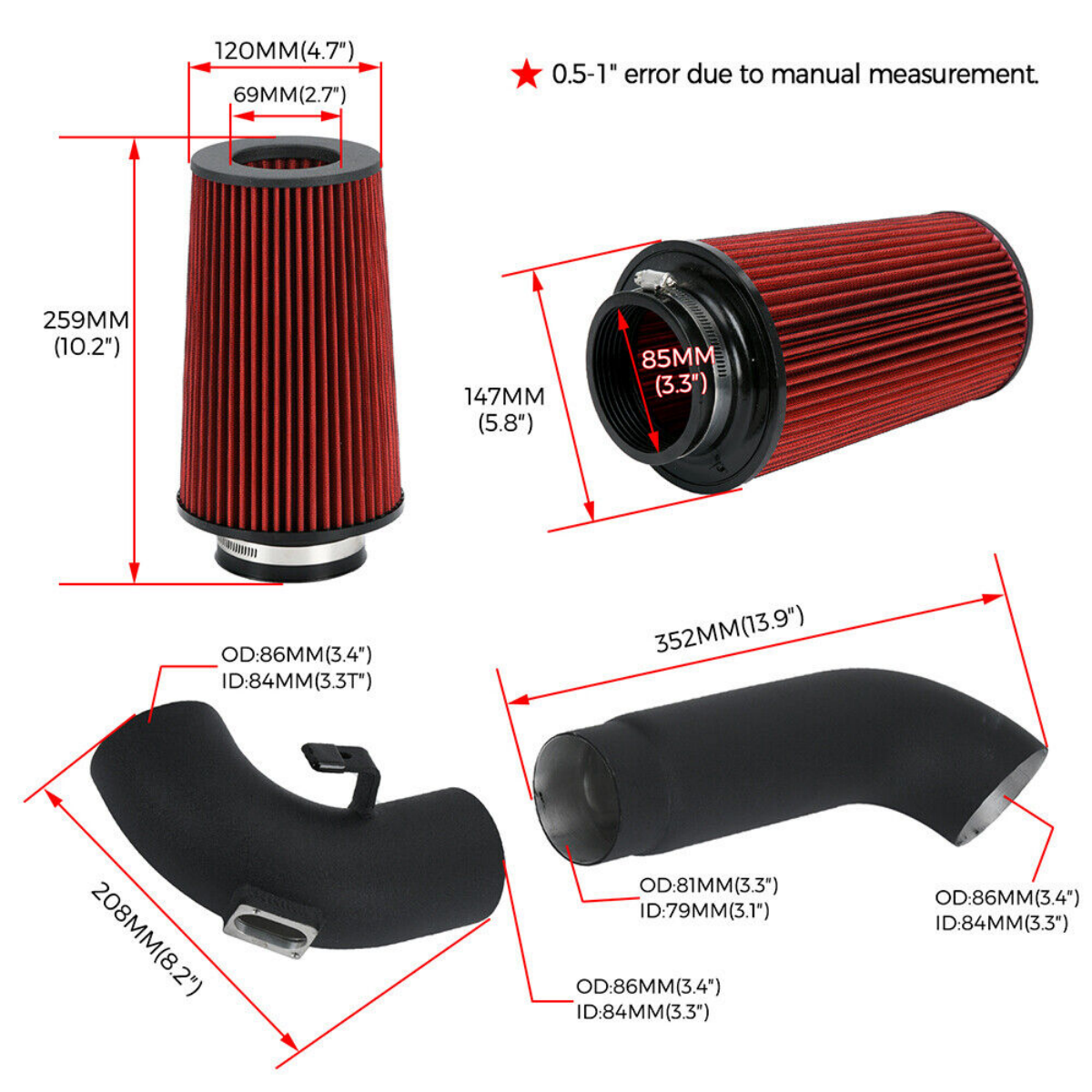 Cold Air Intake Kit For 2012-2016 BMW N20 F30 220i 228i 320i 328i 420i 428i 2.0L SP1122WB EGRKIT Shop