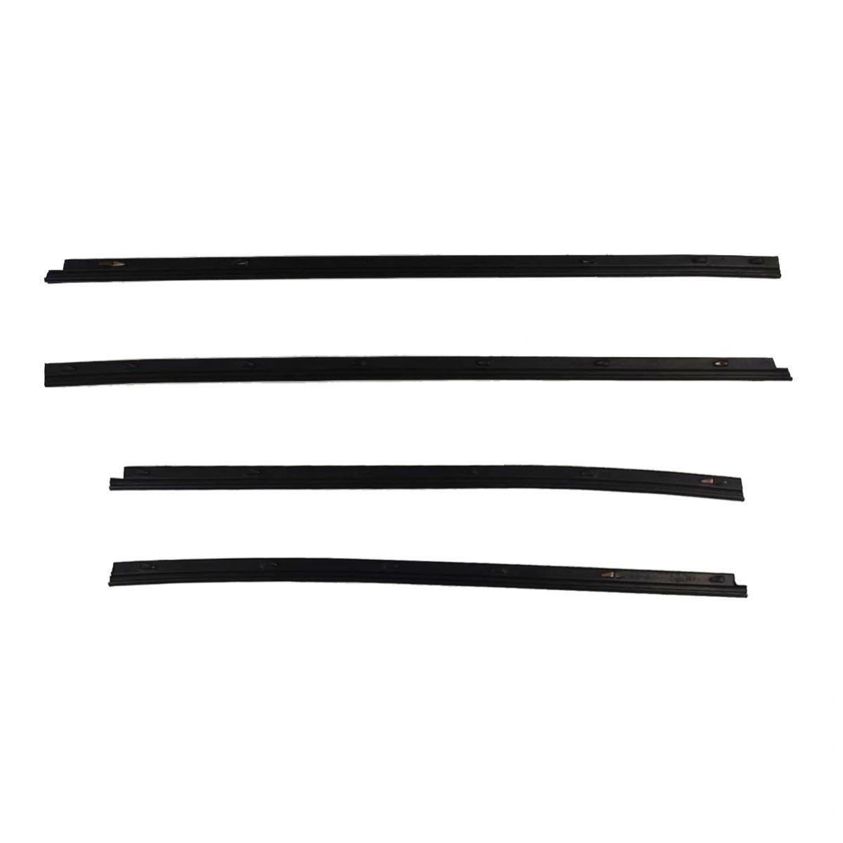 4Pcs Car Window Inner Weatherstrip Black Inner For Hilux 4 doors 2004-2015 Car Weatherstrip Window Moulding Trim weatherstrip