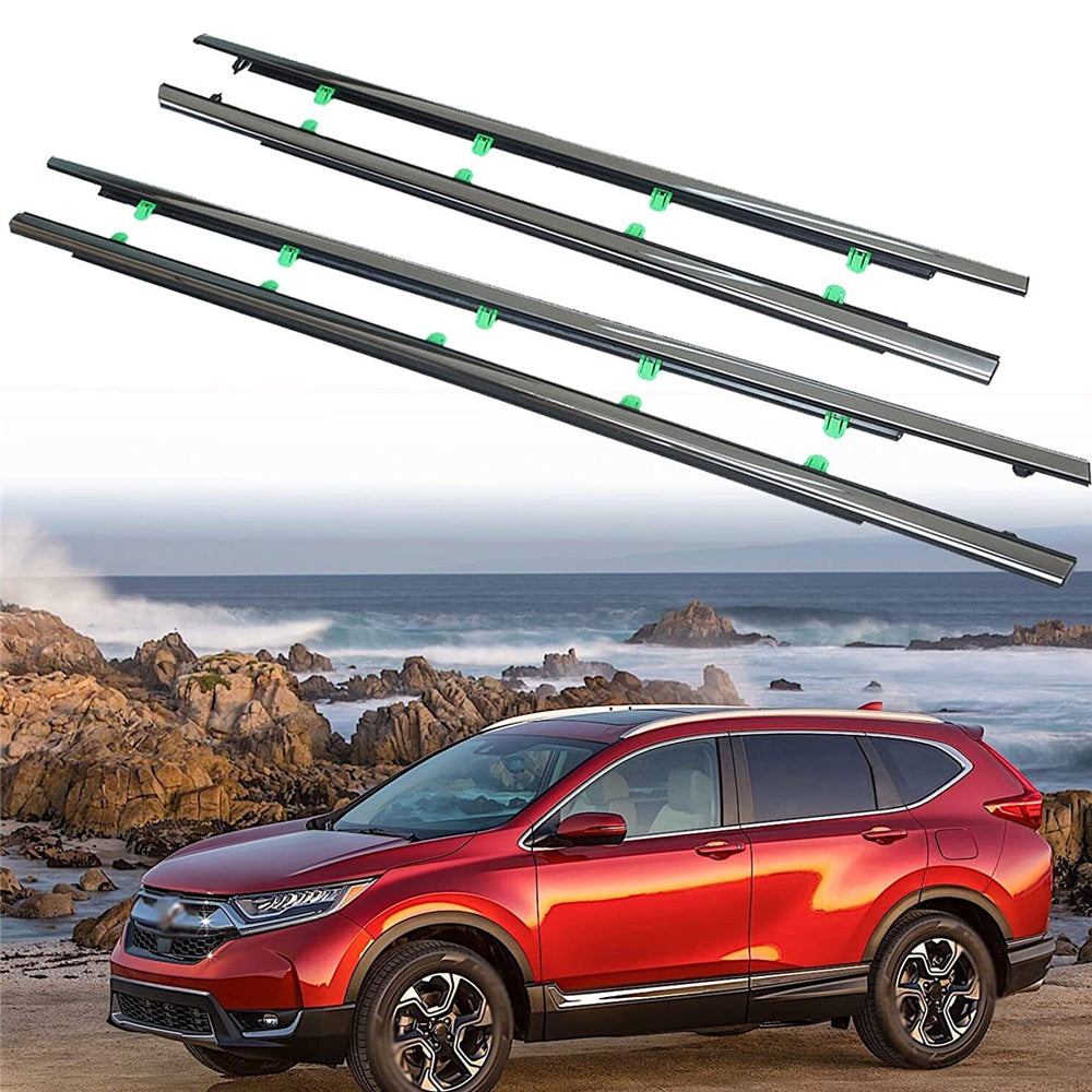 4Pcs Car Window Weatherstrip Chrome For Honda CRV 2017-2022 Car Weatherstrip Window Moulding Trim weatherstrip