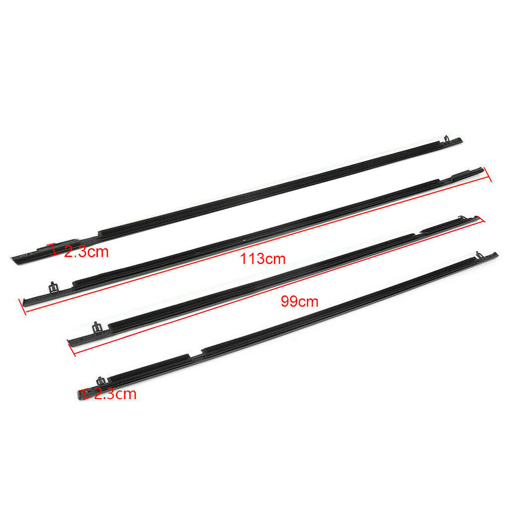 4Pcs Car Window Weatherstrip For Honda civic 2006-2011 Car Weatherstrip Window Moulding Trim 72450-SNA-A01 72410-SNA-A01 72950-SNA-A01 72910-SNA-A01 weatherstrip