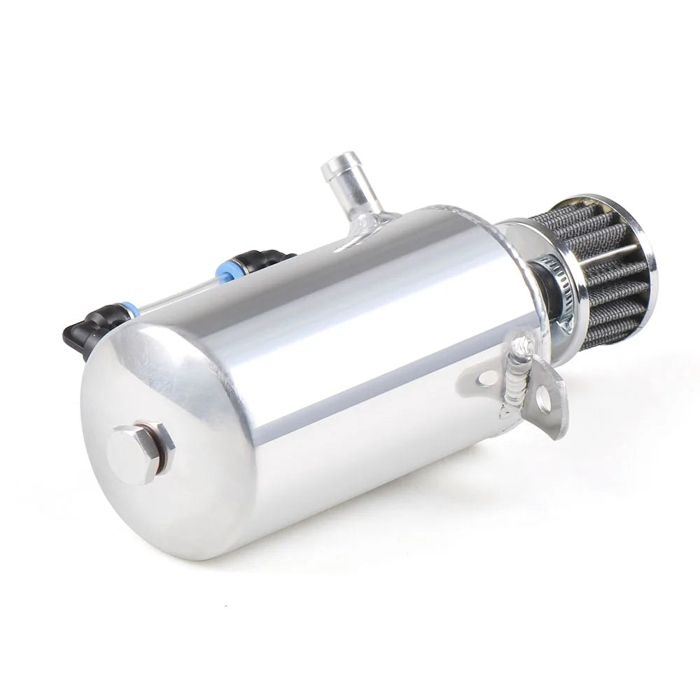 Universal 0.5L Aluminum Car Polishing Oil Catch Tank Can Reservoir Breather Air Filter oil catch can
