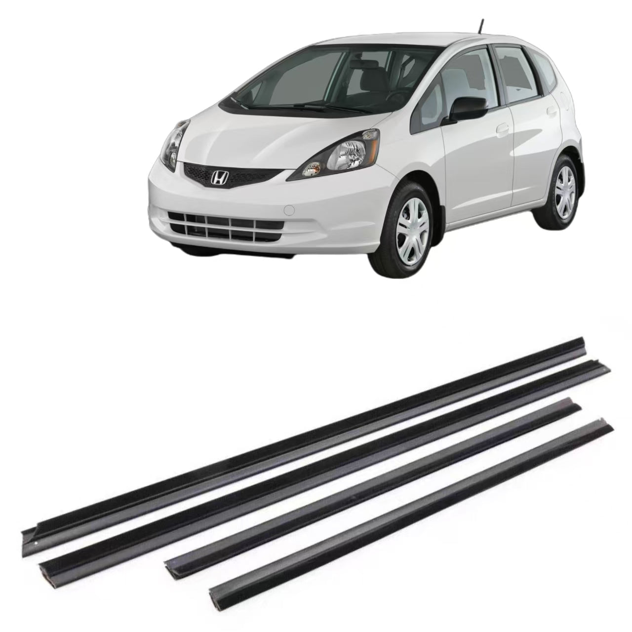 4Pcs Car Window Weatherstrip Black For Honda fit 2009-2014 Car Weatherstrip Window Moulding Trim weatherstrip