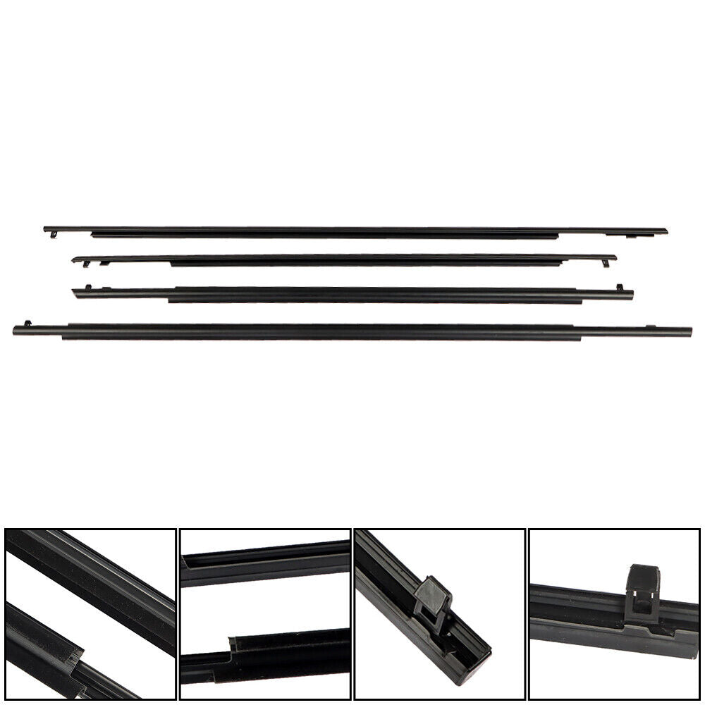 4Pcs Car Window Weatherstrip Black For Toyota Prius 2010-2015 Car Weatherstrip Window Moulding Trim 75710-47021 75720-47021 75730-470217 5740-47021 EGRKIT Shop