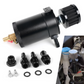 2-Port Oil Catch Can Tank Baffled Reservoir w/ Drain Valve Breather Universal oil catch can