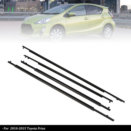 4Pcs Car Window Weatherstrip Black For Toyota Prius 2010-2015 Car Weatherstrip Window Moulding Trim 75710-47021 75720-47021 75730-470217 5740-47021 EGRKIT Shop