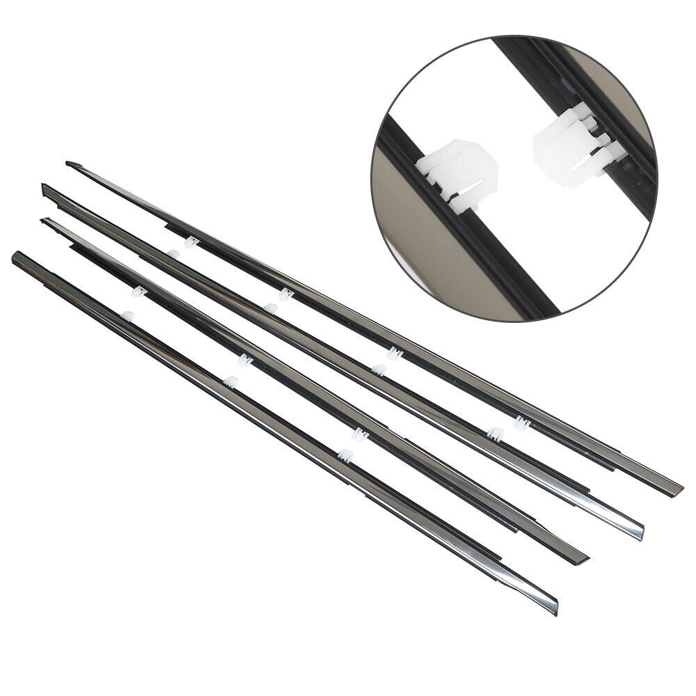 4Pcs Car Window Weatherstrip Black For Honda Accord 2008-2012 Car Weatherstrip Window Moulding Trim 72450-TA0-A01 72410-TA0-A01 72950-TA0-A01 72910-TA0-A01 weatherstrip