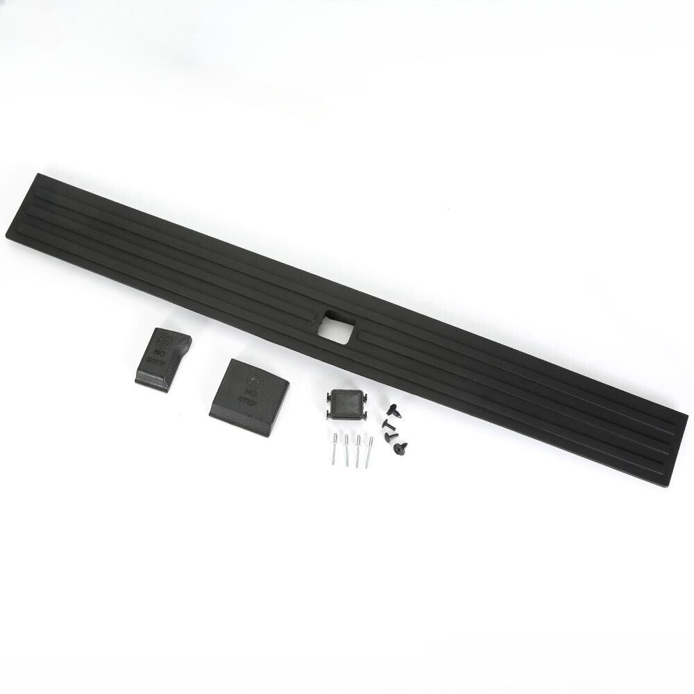 Munirater 3-Piece Tailgate Step Protector Trim For 2009-2014 Ford F150 - Black ABS, Direct Replacement