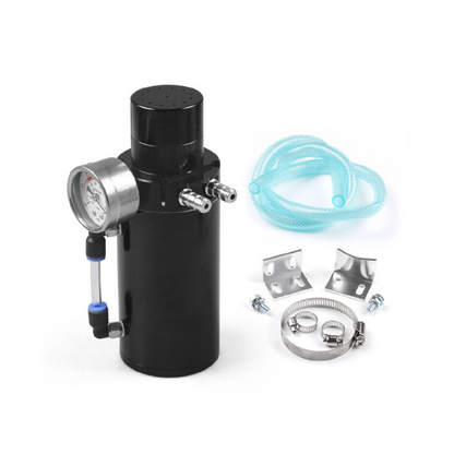 Universal Aluminum Oil Catch Can Tank Reservoir with Vacuum Pressure Gauge Oil Catch Tank EGRKIT Shop