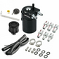 Universal Car Oil Catch Can Kit Reservoir Tank 300ml With Breather 3/8" BLACK Aluminum oil catch can