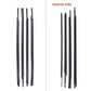 4Pcs Car Window Weatherstrip Black For Toyota Sequoia Tundra 2007-2018 Car Weatherstrip Window Moulding Trim 68160-0C020 68210-0C020 68163-0C020 68164-0C020 weatherstrip