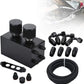 AN10 Inlet Oil Catch Can Reservoir Tank w/Dual Breather Filter Baffled Tank Kit Battery-Size Compatible with Honda Acura oil catch can
