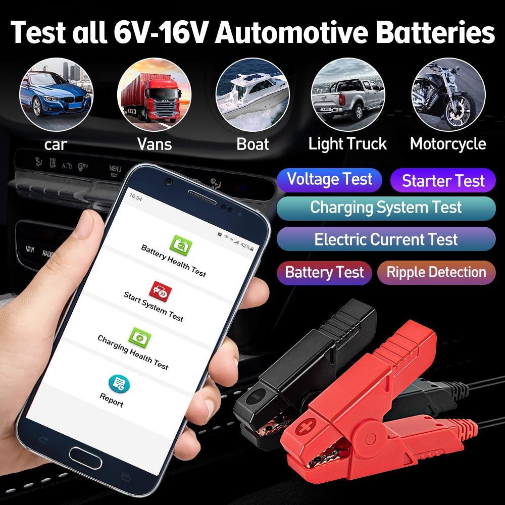 LAUNCH BST360 12V Car Battery Tester Automotive Cranking Charging Circut Scanner Tools for X431 V/V+/PRO3S+/PAD V/Android/IOS EGRKIT Shop