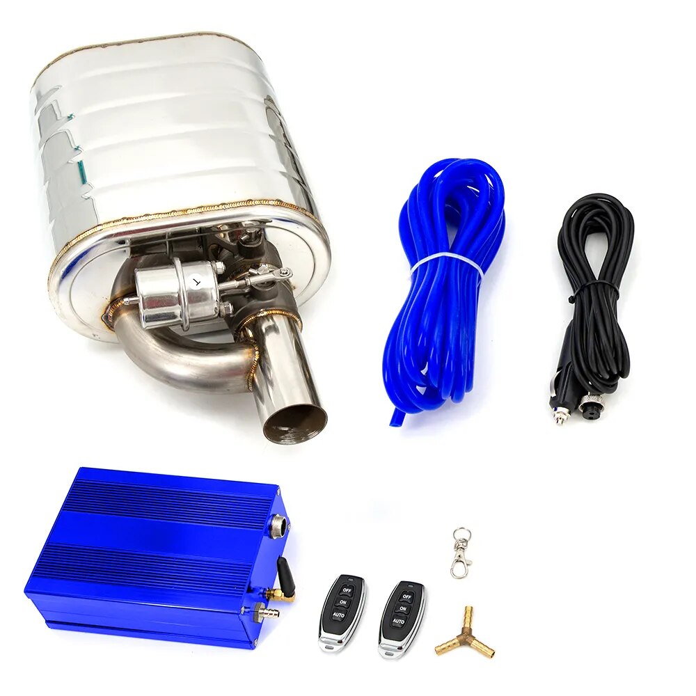2" 2.5" 3'' Inch Exhaust Muffler With Dump Valve Stainless Steel Electric Exhaust Cutout Remote Control Set Or OBD Control EGRKit Shop