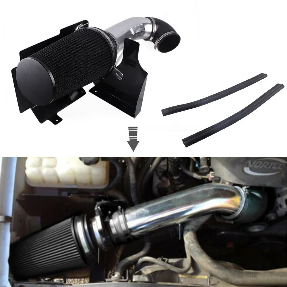 4" Cold Air Intake System/Kit+Heat Shield FOR 1999-2006 GMC Chevy V8 4.8L 5.3L 6.0L Sierra 1500 2500 3500 Air Filter Kit EGRKit Shop