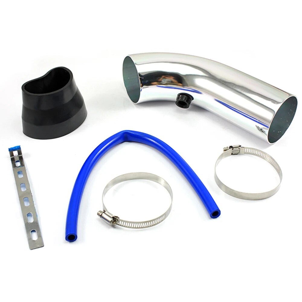 Universal 3inch Aluminum Air Intake Pipe for Cold Air Inlet 76mm Duct Tube Kit with 63mm to 76mm Rubber Hose Connect Filter EGRKit Shop