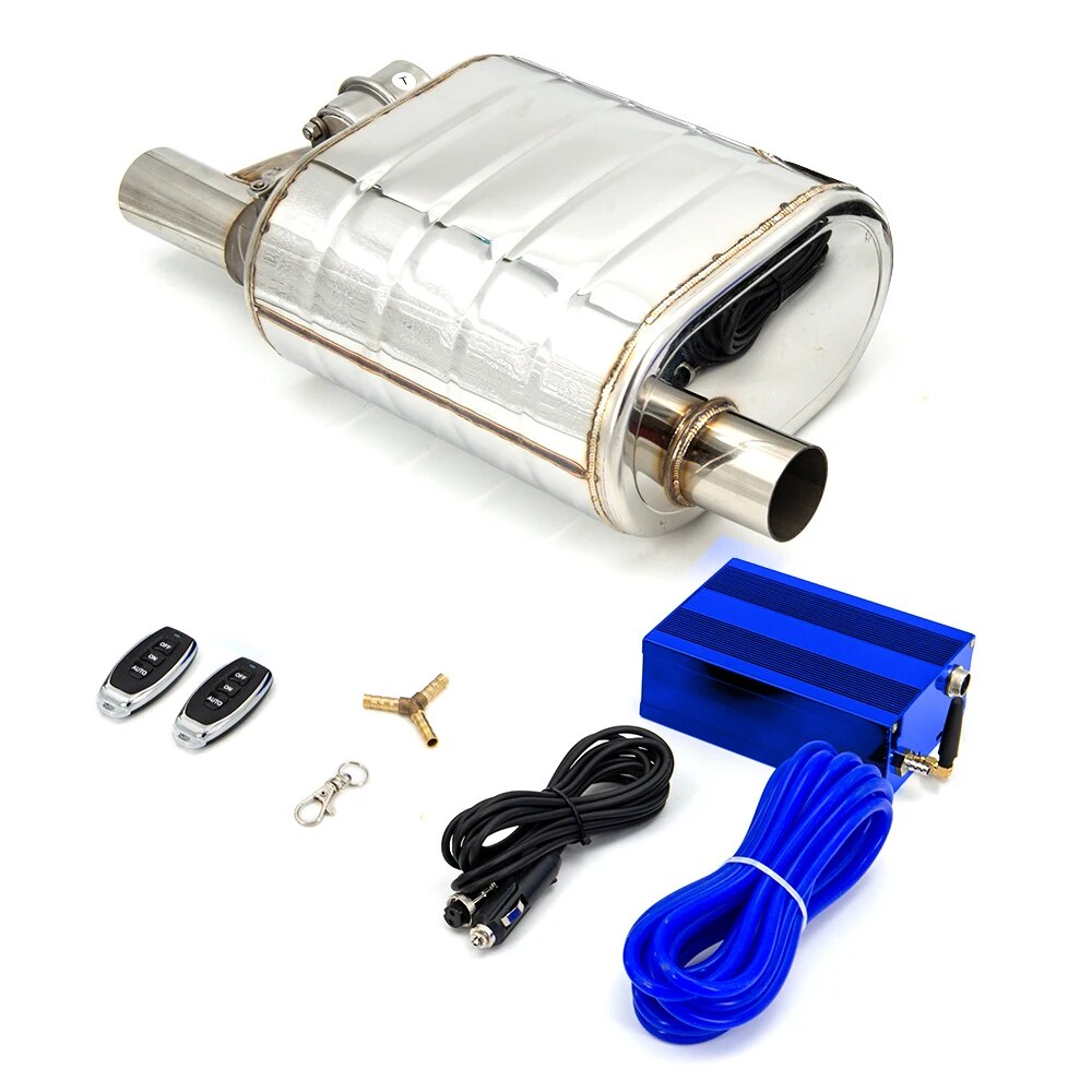 2" 2.5" 3'' Inch Exhaust Muffler With Dump Valve Stainless Steel Electric Exhaust Cutout Remote Control Set Or OBD Control EGRKit Shop