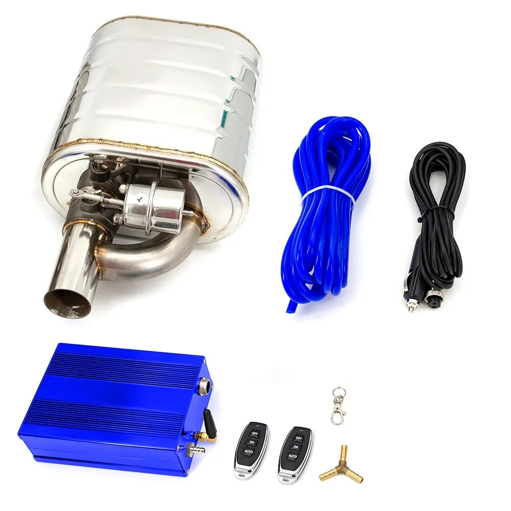 2" 2.5" 3'' Inch Exhaust Muffler With Dump Valve Stainless Steel Electric Exhaust Cutout Remote Control Set Or OBD Control EGRKit Shop