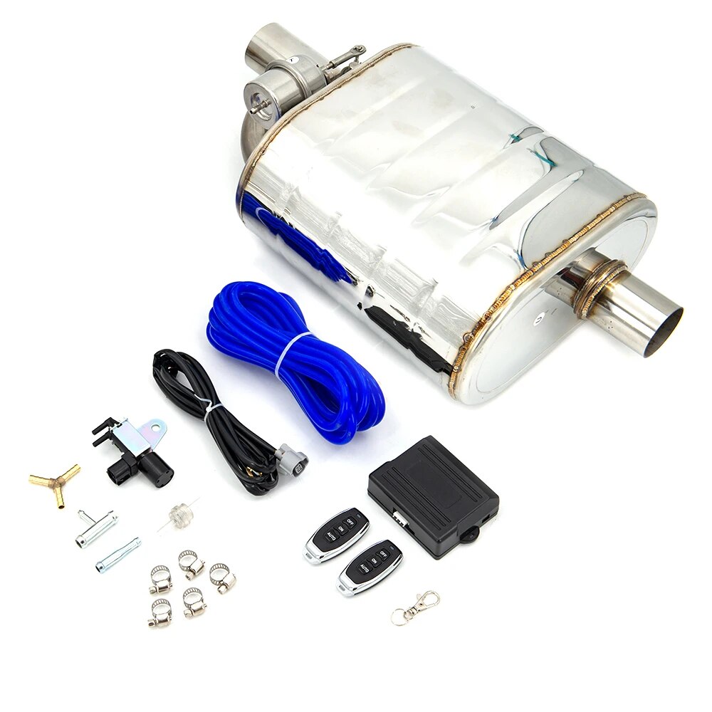 2" 2.5" 3'' Inch Exhaust Muffler With Dump Valve Stainless Steel Electric Exhaust Cutout Remote Control Set Or OBD Control EGRKit Shop