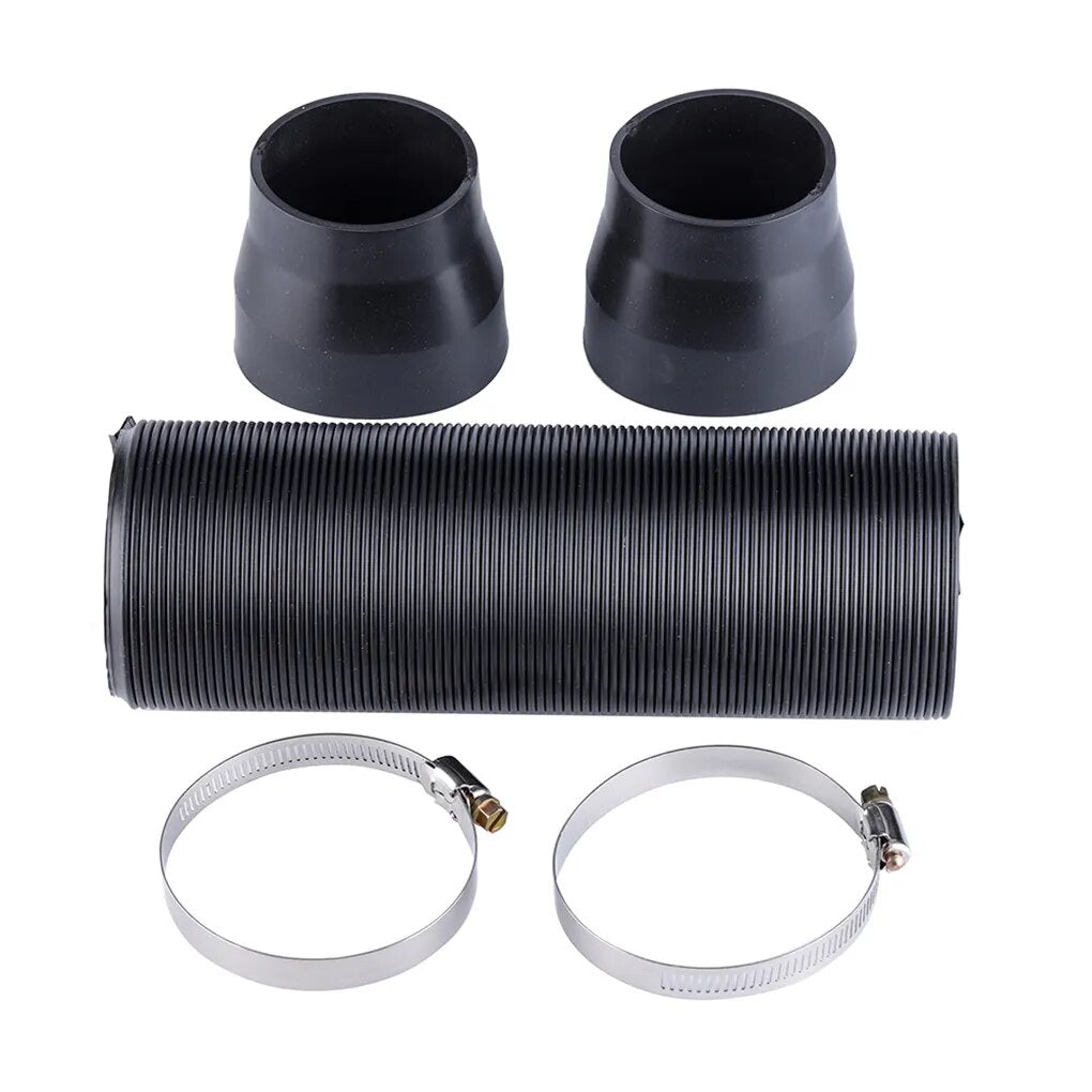 76mm 3" Universal Cold Air Intake Duct Flexible Pipe Set Plastic PVC Ducting Hose Car Accessory EGRKit Shop