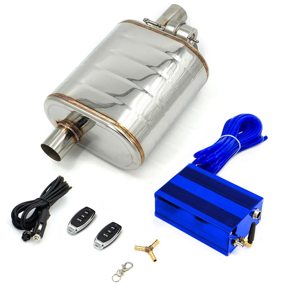 2" 2.5" 3'' Inch Exhaust Muffler With Dump Valve Stainless Steel Electric Exhaust Cutout Remote Control Set Or OBD Control EGRKit Shop