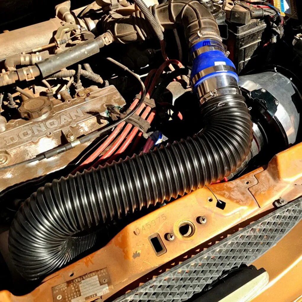 76mm 3" Universal Cold Air Intake Duct Flexible Pipe Set Plastic PVC Ducting Hose Car Accessory EGRKit Shop
