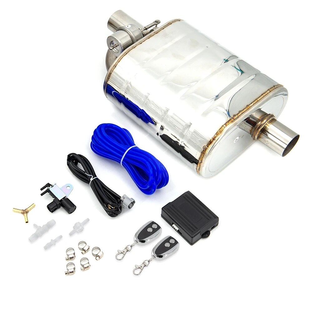 2" 2.5" 3'' Inch Exhaust Muffler With Dump Valve Stainless Steel Electric Exhaust Cutout Remote Control Set Or OBD Control EGRKit Shop