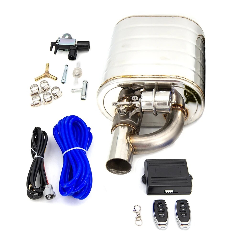 2" 2.5" 3'' Inch Exhaust Muffler With Dump Valve Stainless Steel Electric Exhaust Cutout Remote Control Set Or OBD Control EGRKit Shop