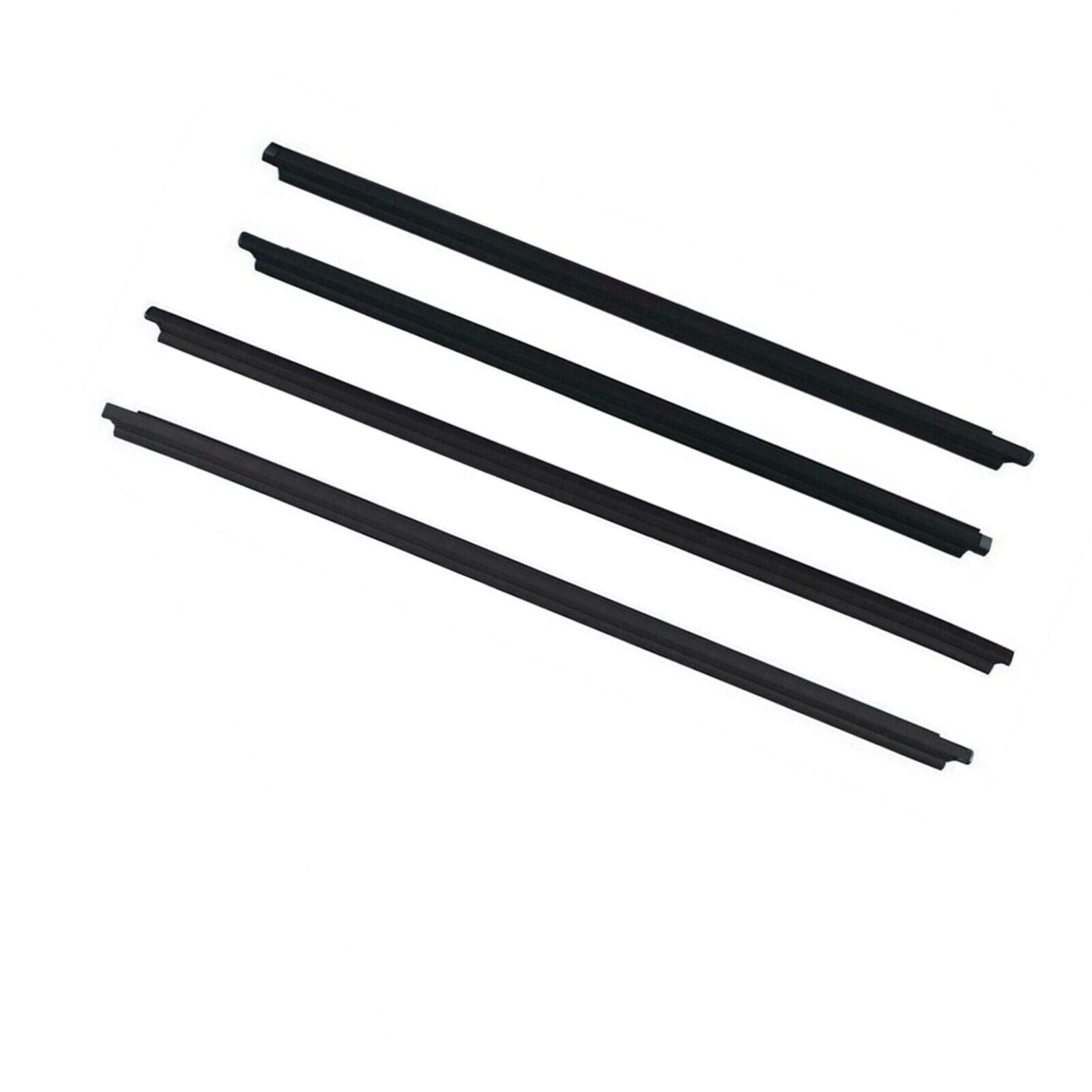 4Pcs Car Window Weatherstrip Black For Toyota Fortuner 2006-2011 Car Weatherstrip Window Moulding Trim weatherstrip