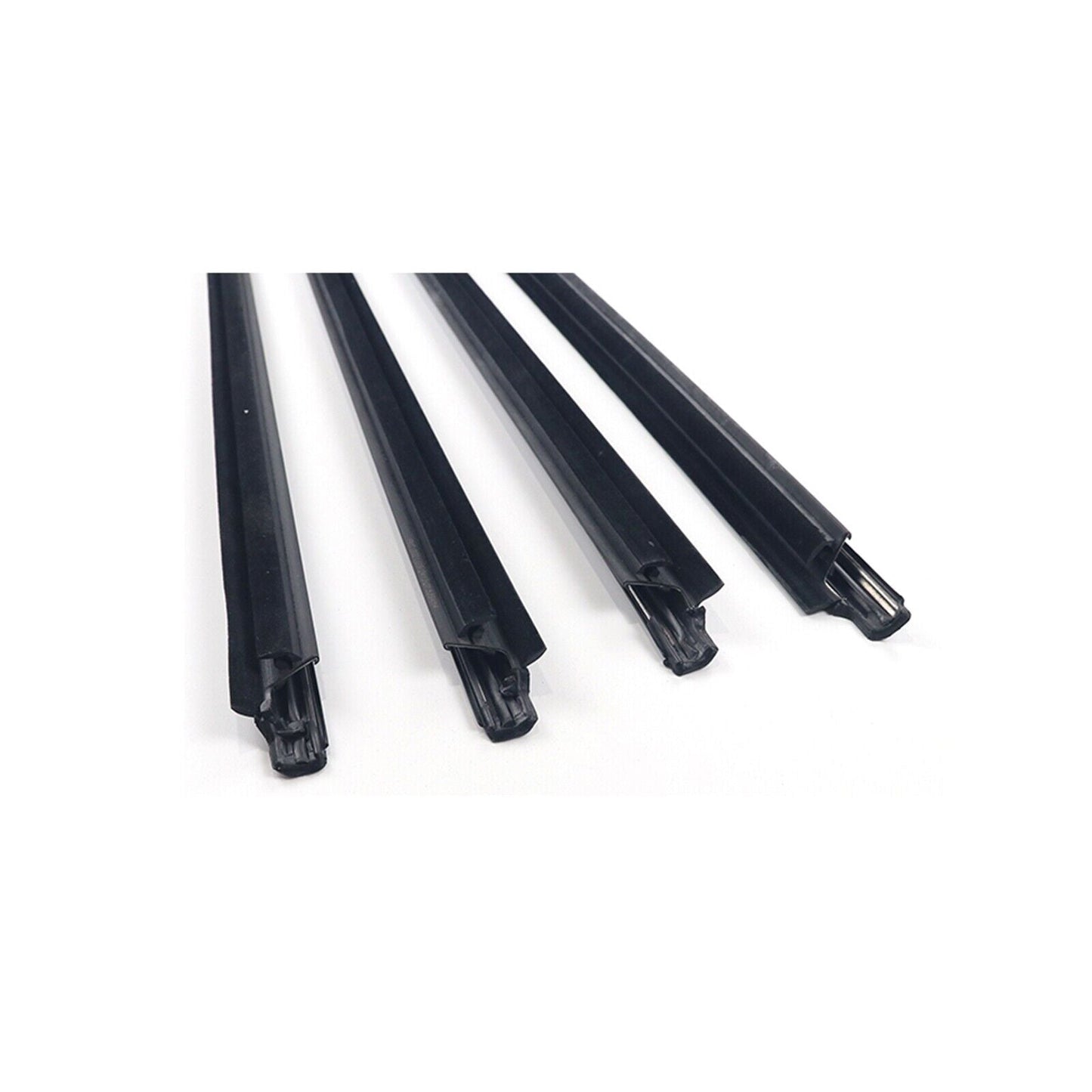4Pcs Car Window Weatherstrip Black For Toyota Fortuner 2006-2011 Car Weatherstrip Window Moulding Trim weatherstrip