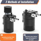 300ML Oil Catch Can Kit Universal Black Breather Baffled Aluminum Reservoir Tan EGRKIT Shop