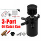 3-Port Oil Catch Can Tank Reservoir Air-Oil Separator Racing Baffled Aluminum EGRKIT Shop