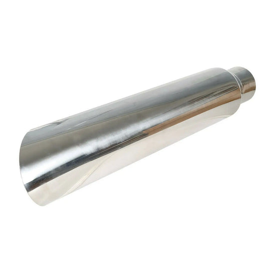 5" Inlet 7" Tip 36" Long Mirror polished Diesel Smoker Miter Cut Exhaust Stack Egr Kit