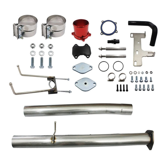 6.7L Muffler Pipe & EGR Cooler Throttle Valve Delete Kit Fits 2013 2014 Dodge Ram 2500 3500 6.7L L6 Cummins Diesel Egr Kit