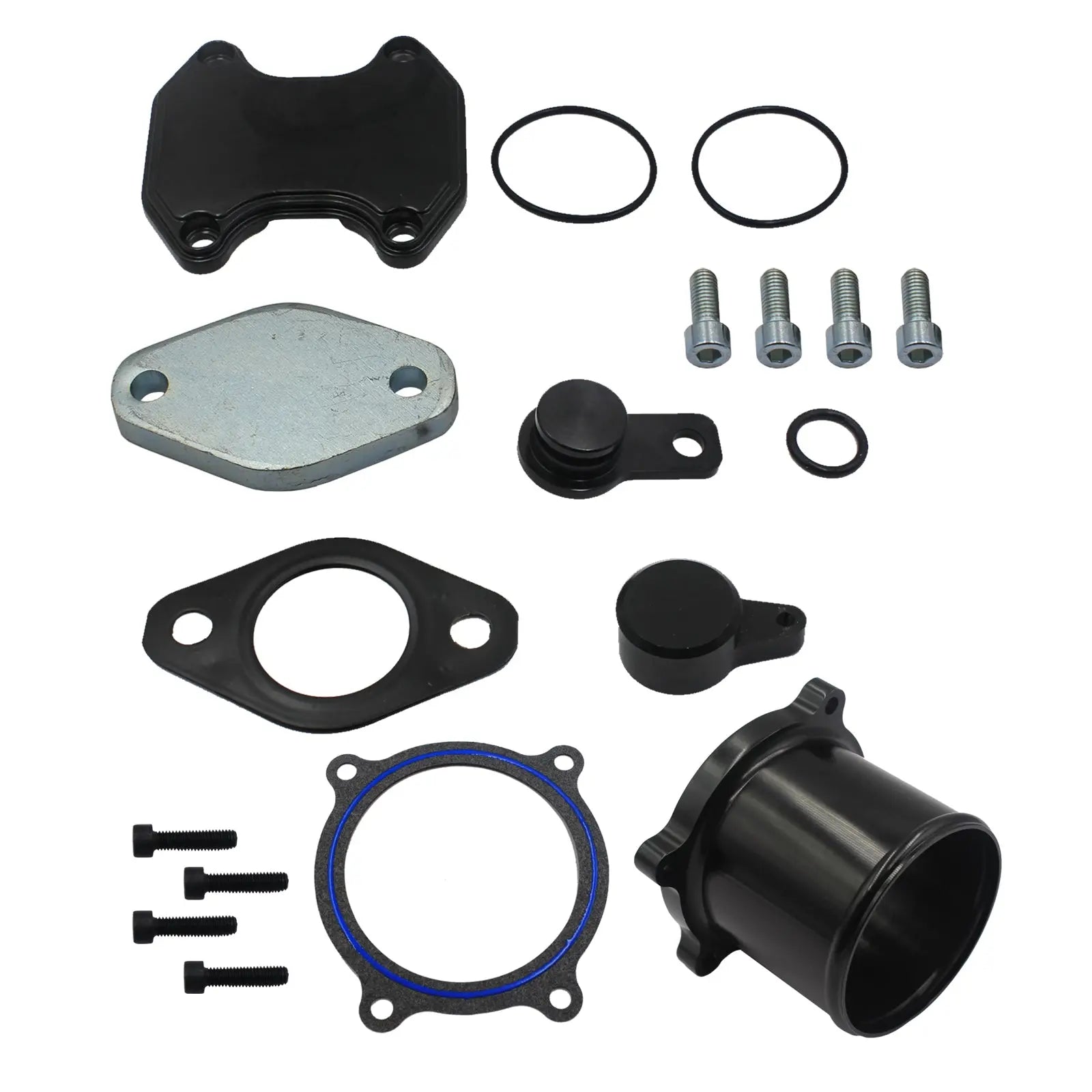 EGR Delete Kit & Black Throttle Valve Delete Kit  For 2013 2014 2015 2016 2017  Ram 3500 CAB & CHASSIS 6.7L Cummins Egr Kit