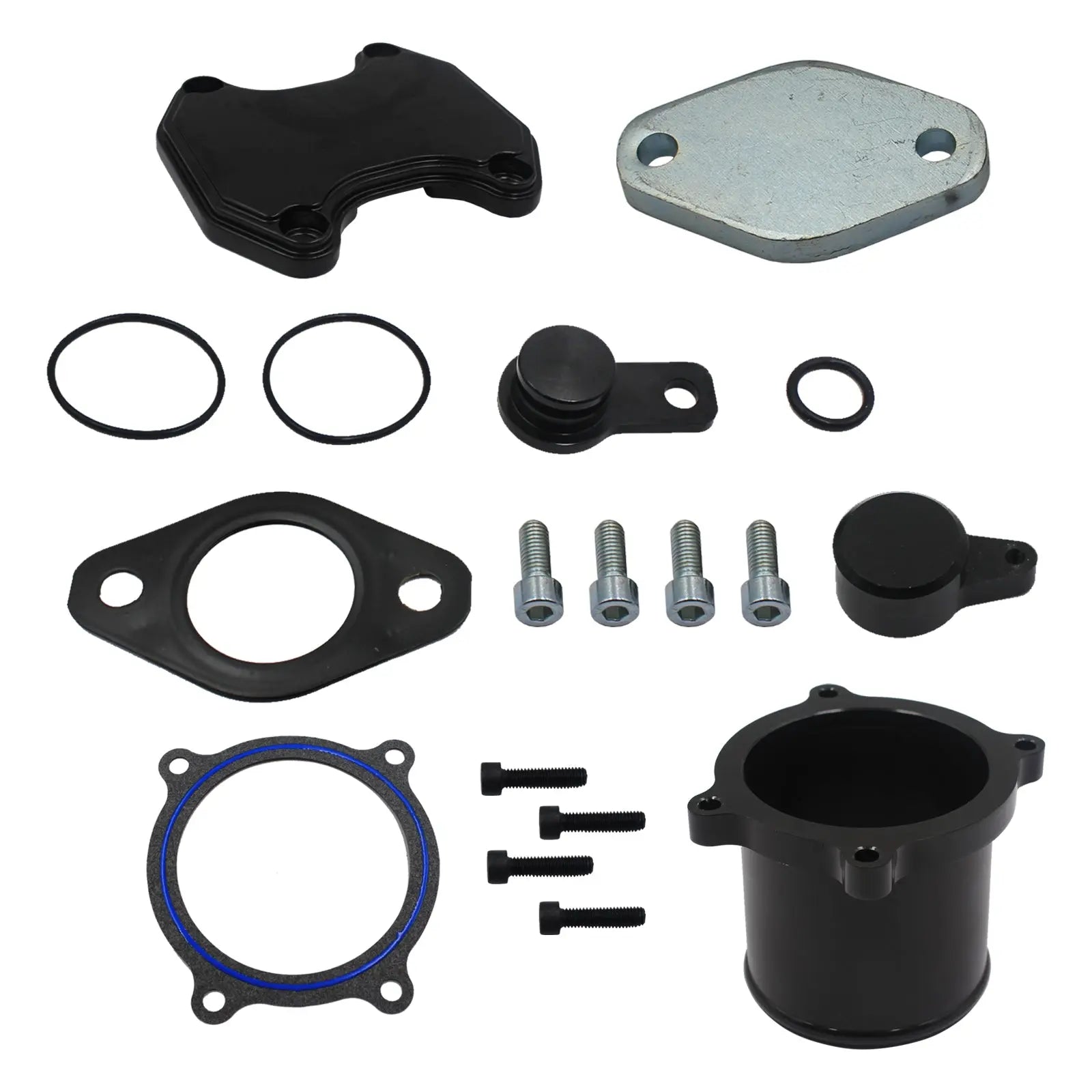 EGR Delete Kit & Black Throttle Valve Delete Kit  For 2013 2014 2015 2016 2017  Ram 3500 CAB & CHASSIS 6.7L Cummins Egr Kit
