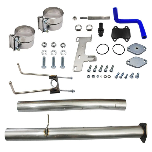 Muffler Pipe Kit For 2013-2017 Ram 2500 3500 4500 5500 +  EGR Delete Valve Cooler Kit For 2010-2012 Dodge Ram 2500 3500 6.7L Cummins Diesel Truck Egr Kit
